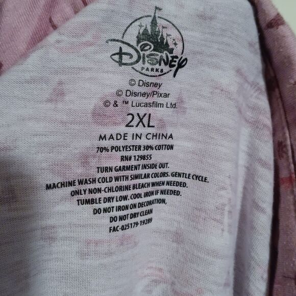 Disney Parks Park Life Polo Shirt-Size 2XL-Attractions-Rides-Icons-Pink - Picture 7 of 7